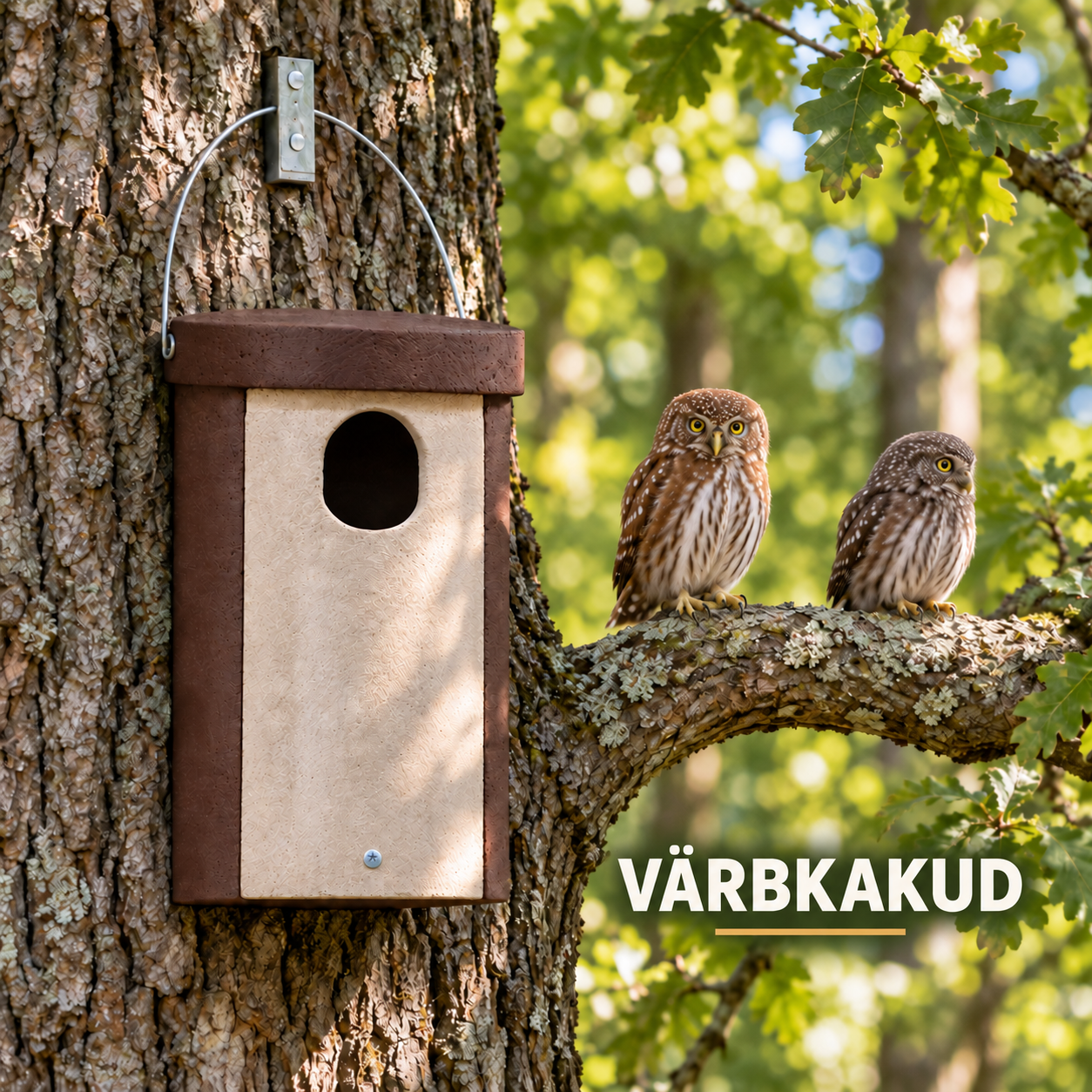 Pesälaatikko kakadulle nro 4, sarvikakadulle, mustakakadulle, oravalle, leijulinnulle.