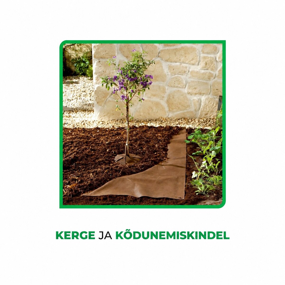 Pruun multšikangas 70 g/m², 1,5 × 10 m