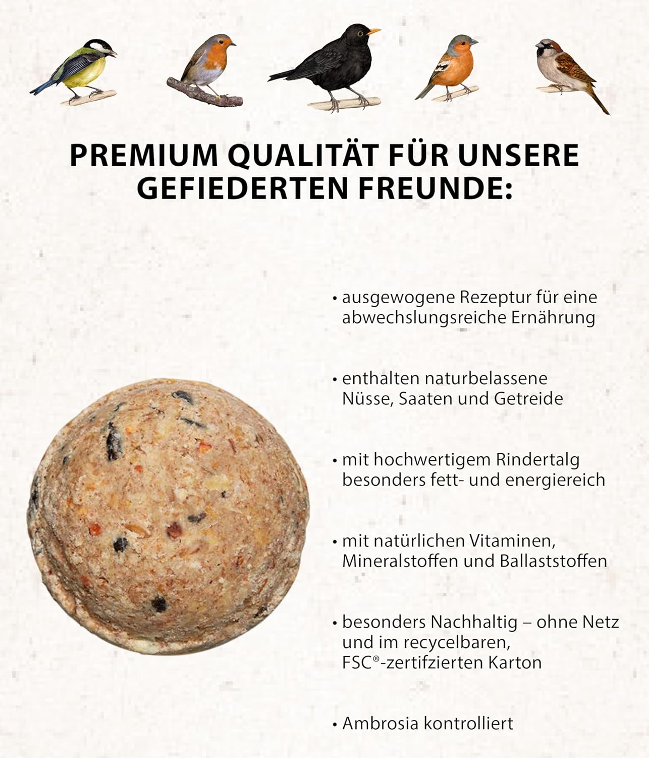 Öko Rasvapallid lindudele- 2,7kg (30tk)- High protein- LAOS OLEMAS!