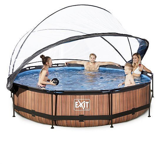 bassein 360cm koos katusega_30-32-12-10-exit-wood-pool-o360x76cm-with-dome-and-filter-pump-brown-4