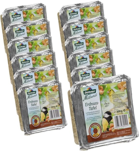 Dehner Premium -rasvakakut pähkinöillä – 12 × 300 g