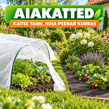 Aiakatted – katteloor ja multšikangas peenras