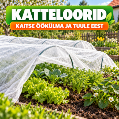 Katteloor kaitseb köögiviljapeenart öökülma ja tuule eest